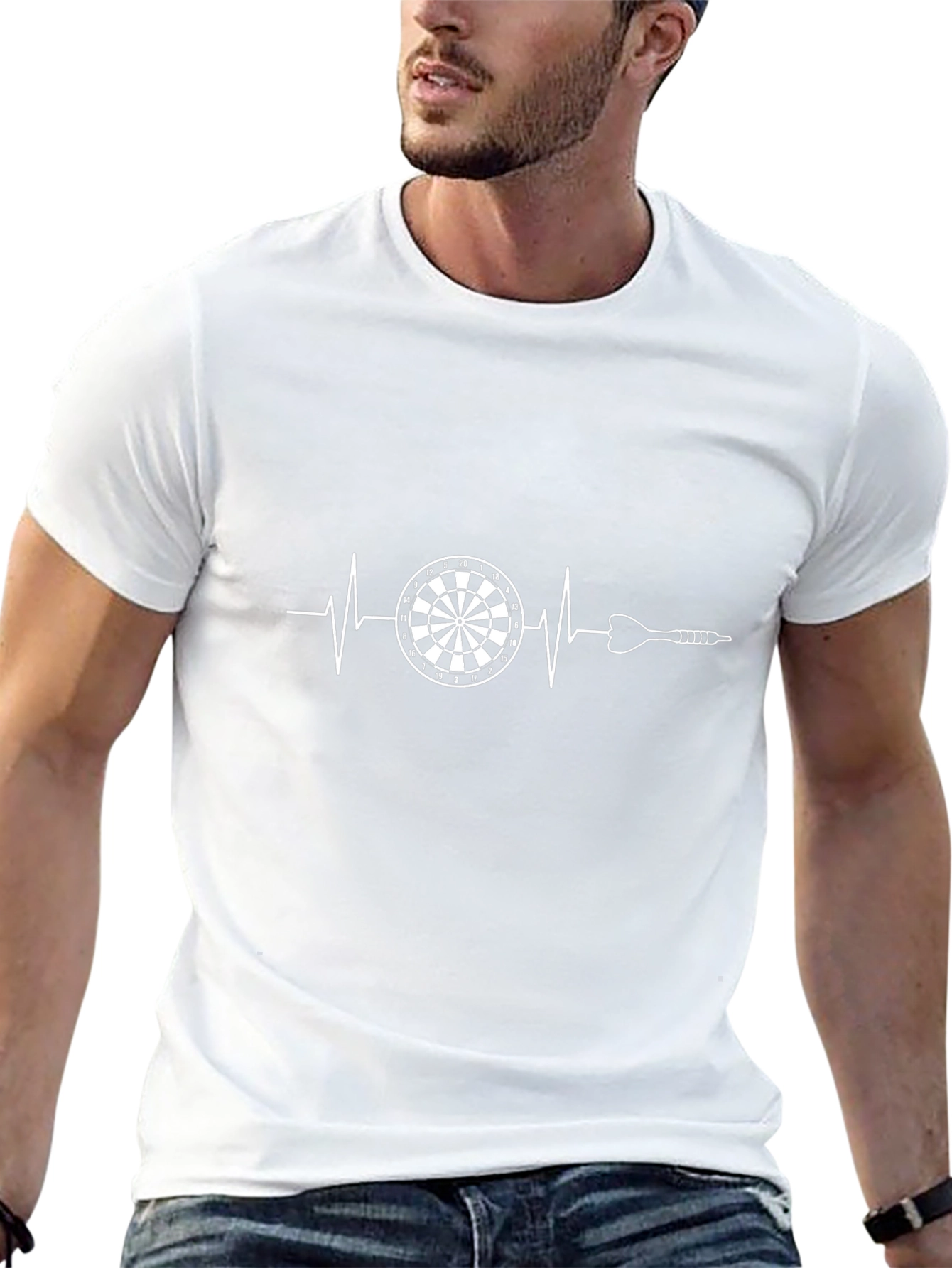 Dartboard Heartbeat T-Shirt - Darts Player Tee