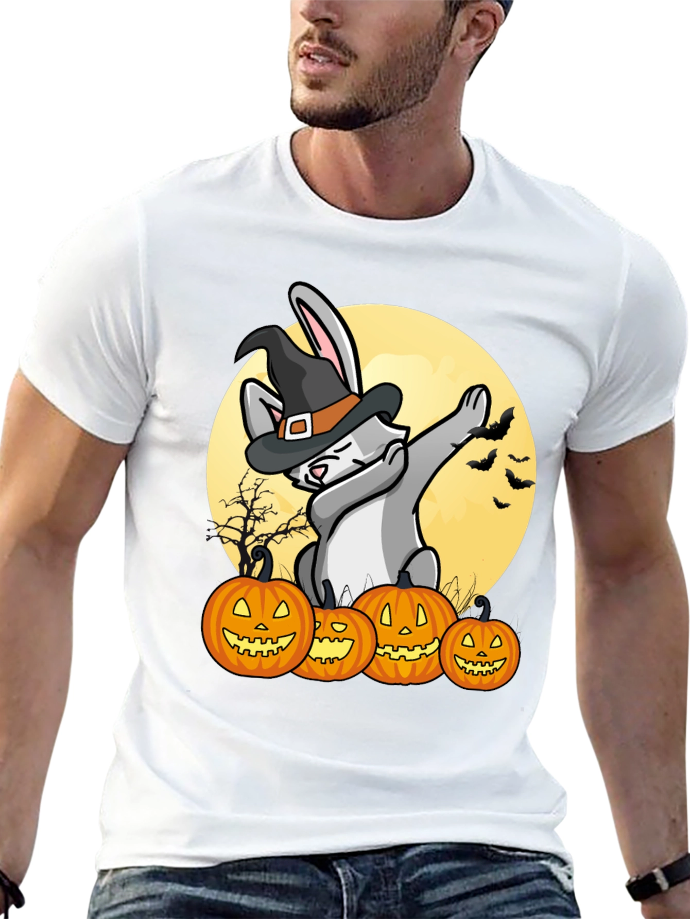 Halloween Bunny Dabbing T-Shirt