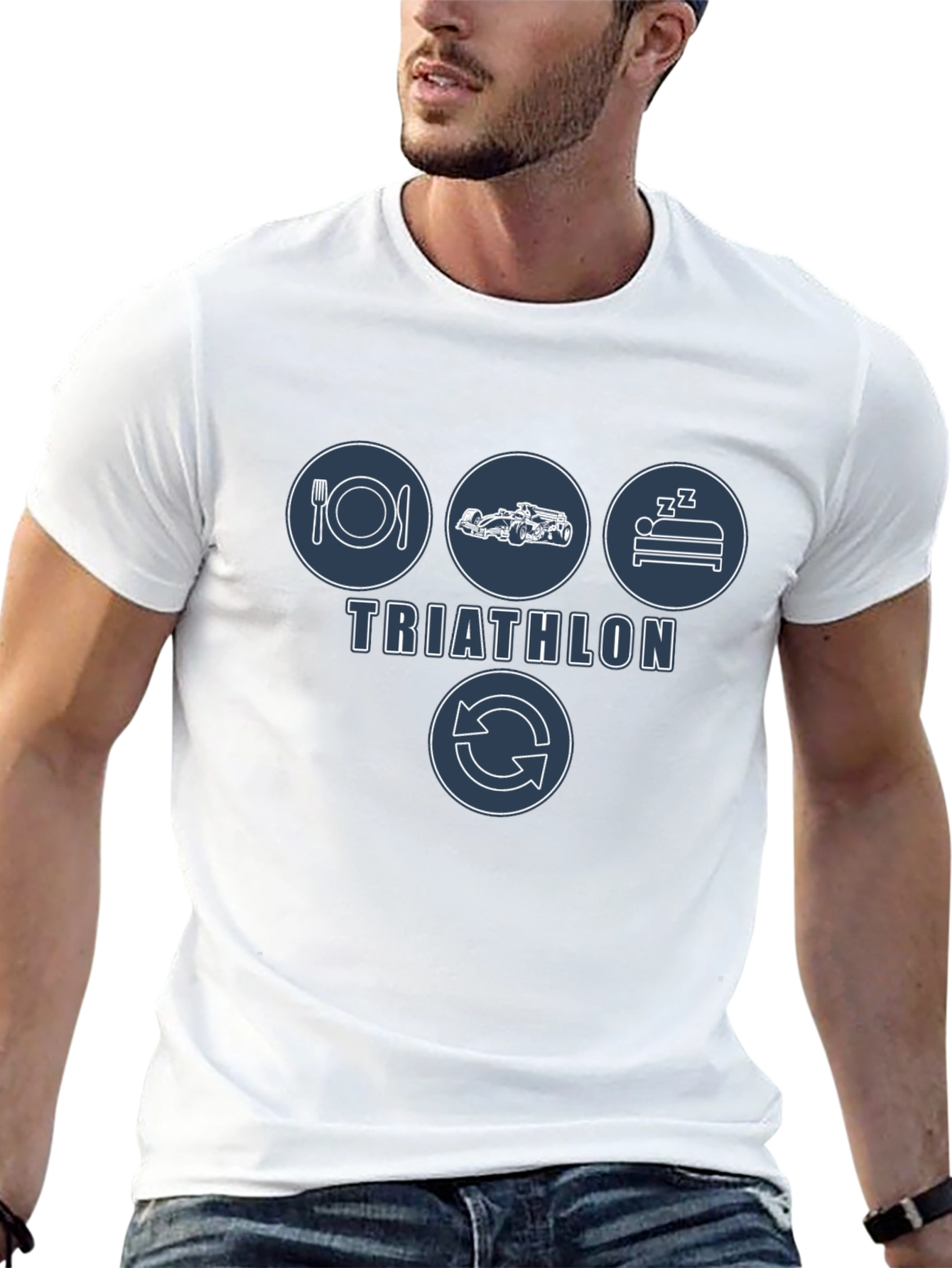 Eat Race Sleep Repeat Triathlon T-Shirt