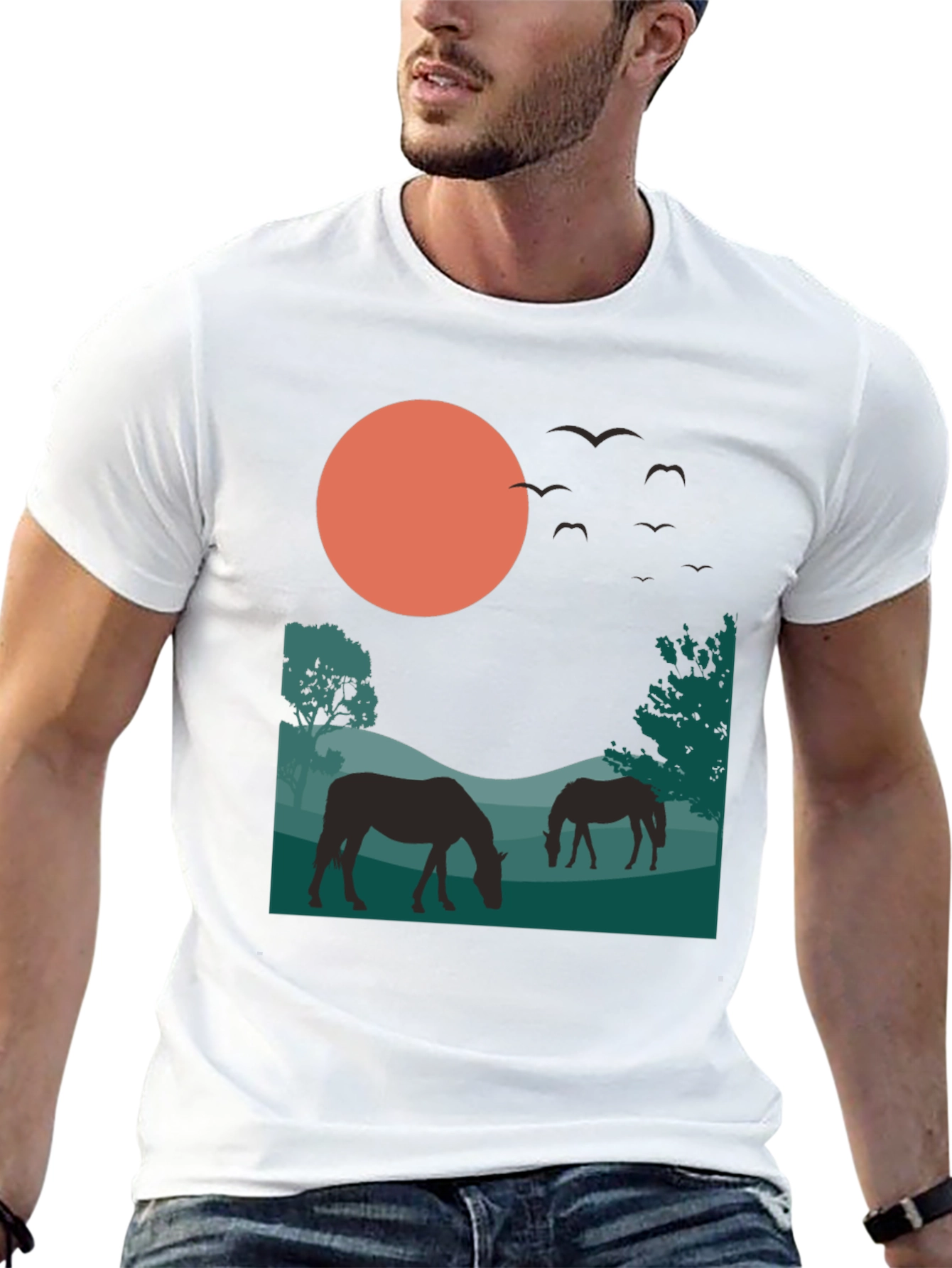 Nature Silhouette Black T-Shirt