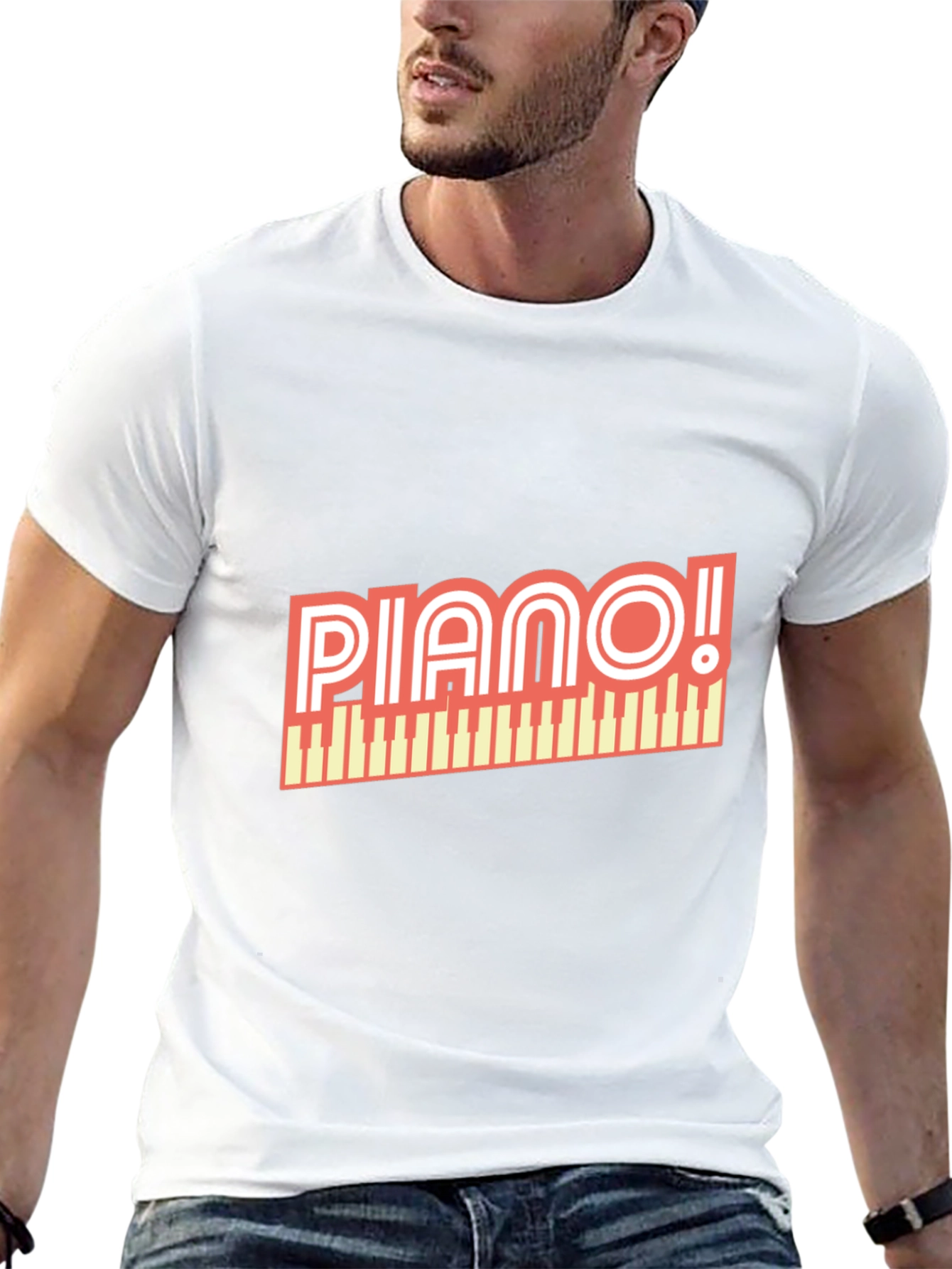 Piano Graphic T-Shirt - Music Lover Tee