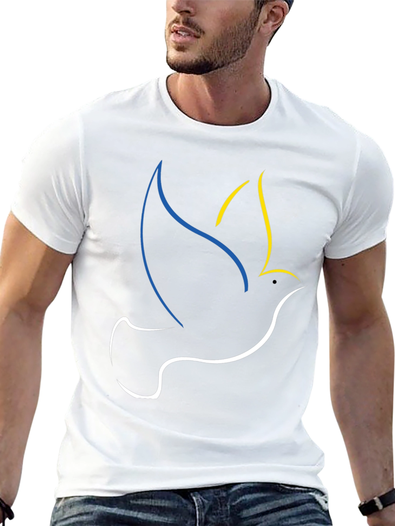 Ukraine Dove Peace T-Shirt Black