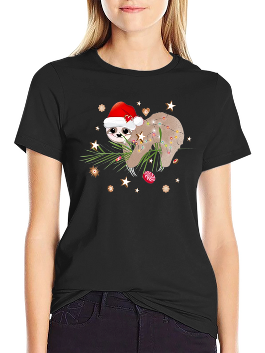 Festive Sloth Christmas T-Shirt