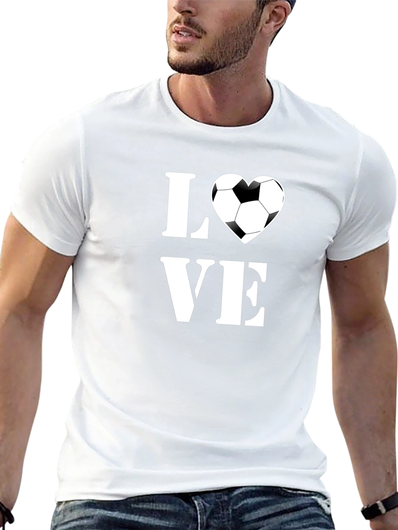 Soccer Love T-Shirt - Black Graphic Tee