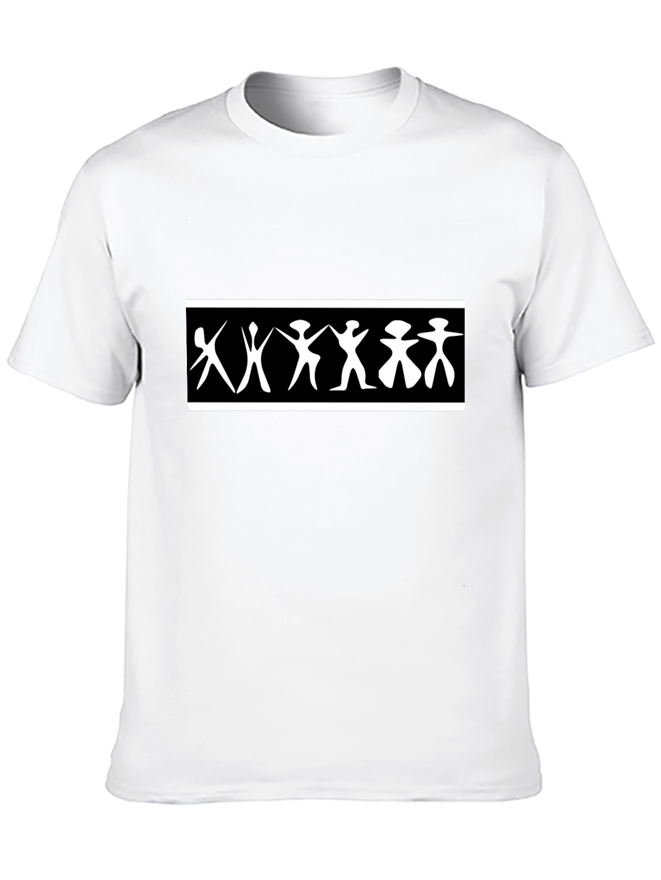 Abstract People Graphic Tee - Black Unisex Shirt