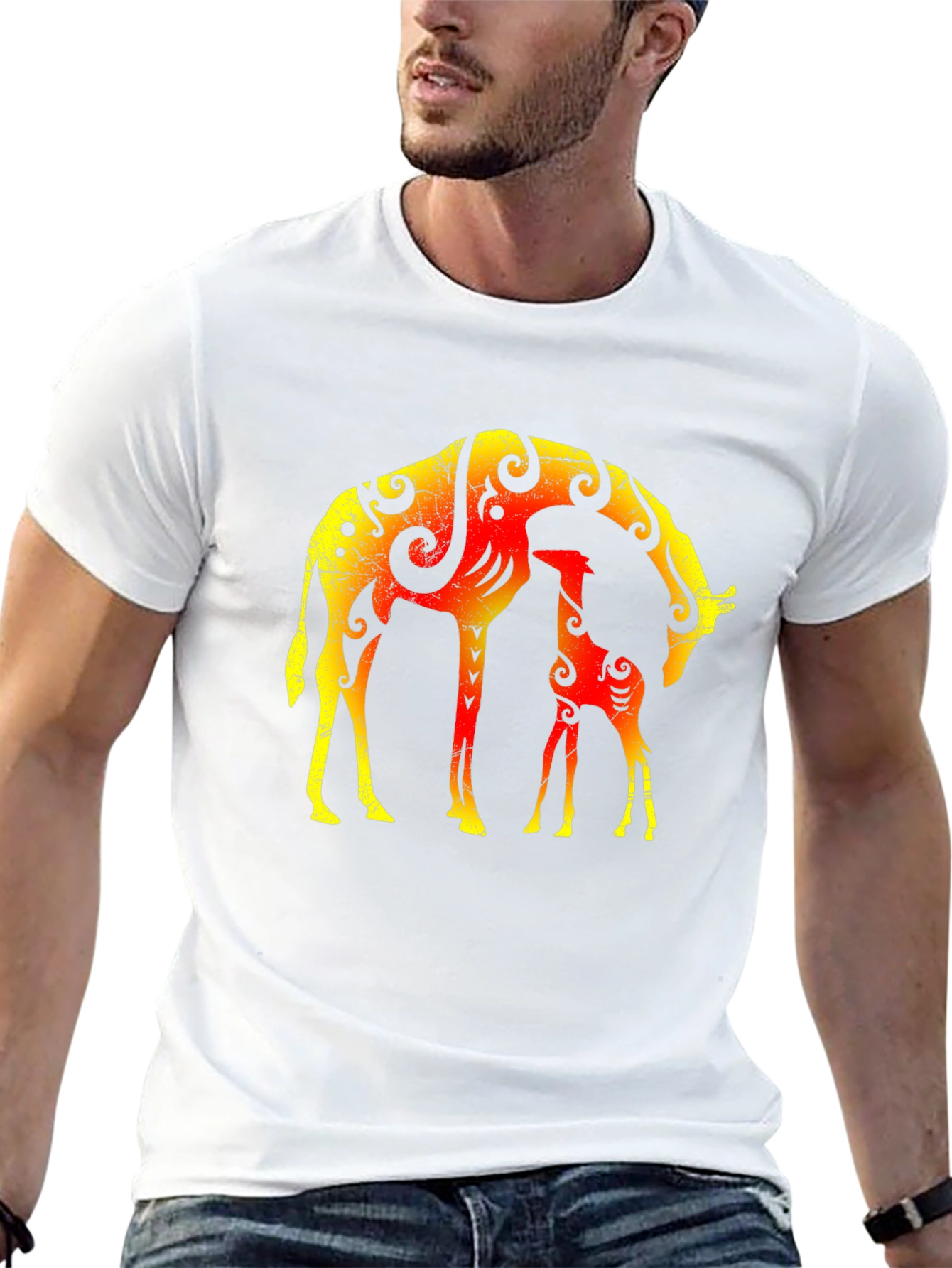 Giraffe Graphic Tee - Stylish Animal Lover Shirt