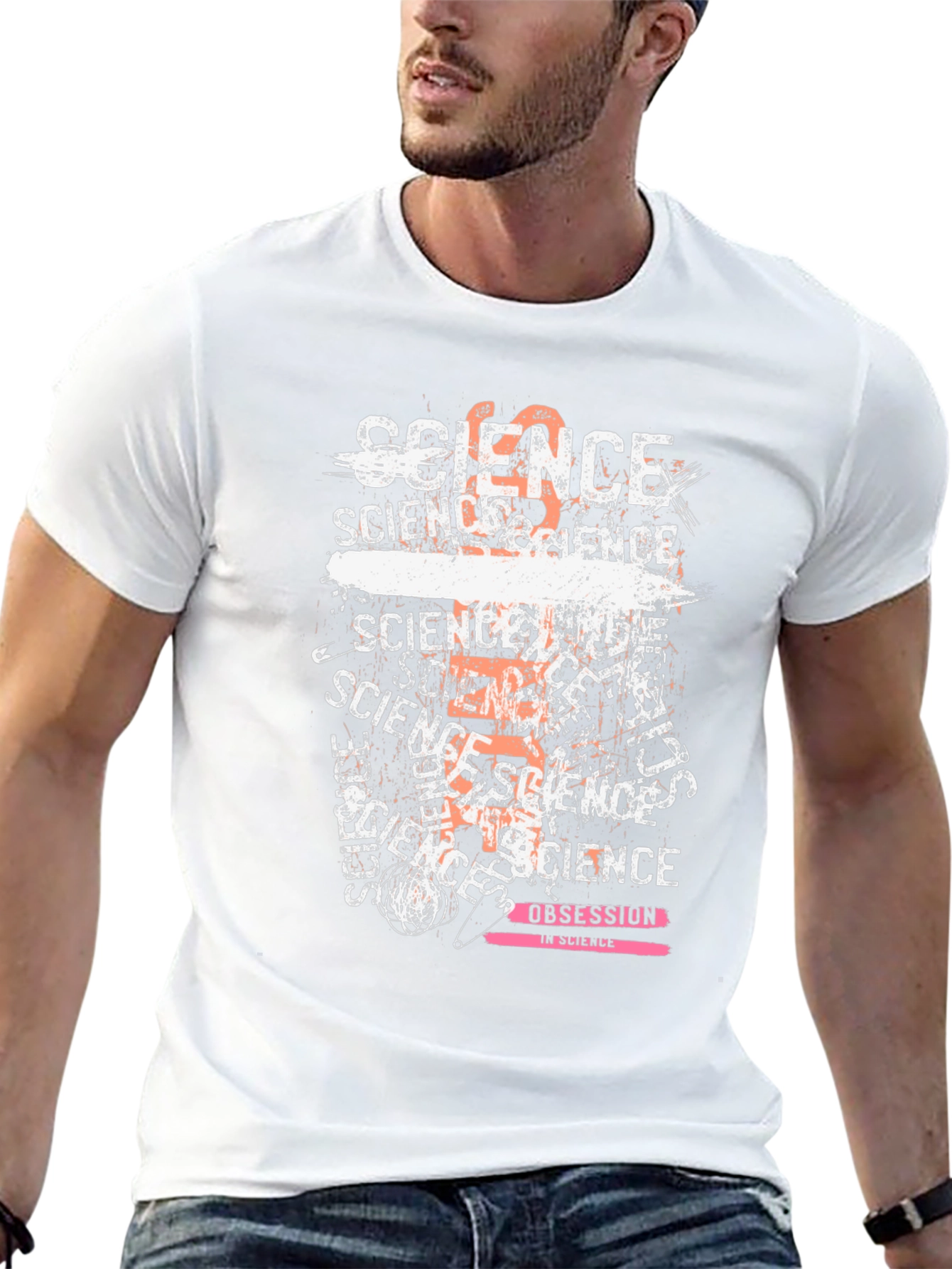Science Obsession Graphic Tee - Black Cotton Blend