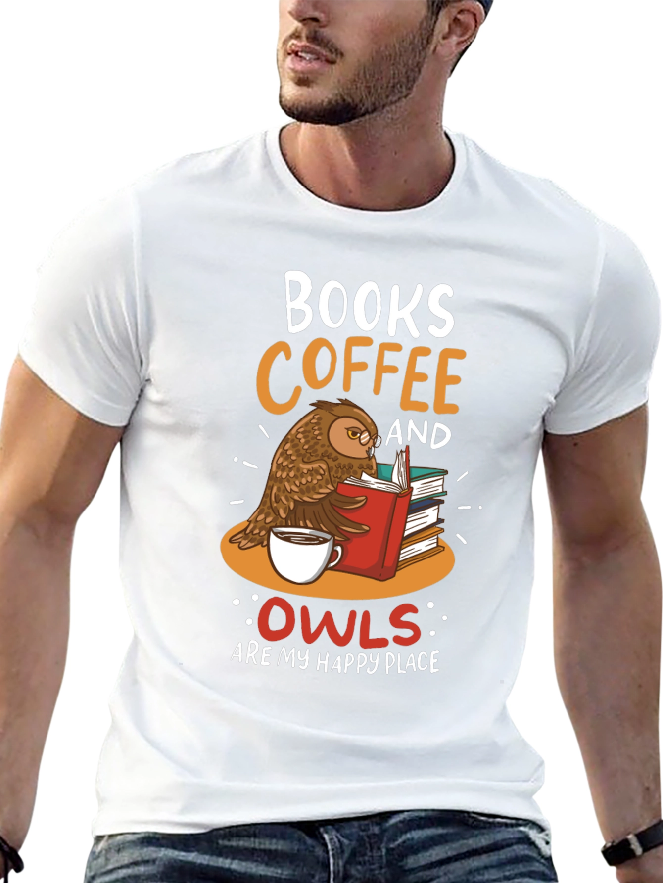 Books Coffee and Owls T-Shirt