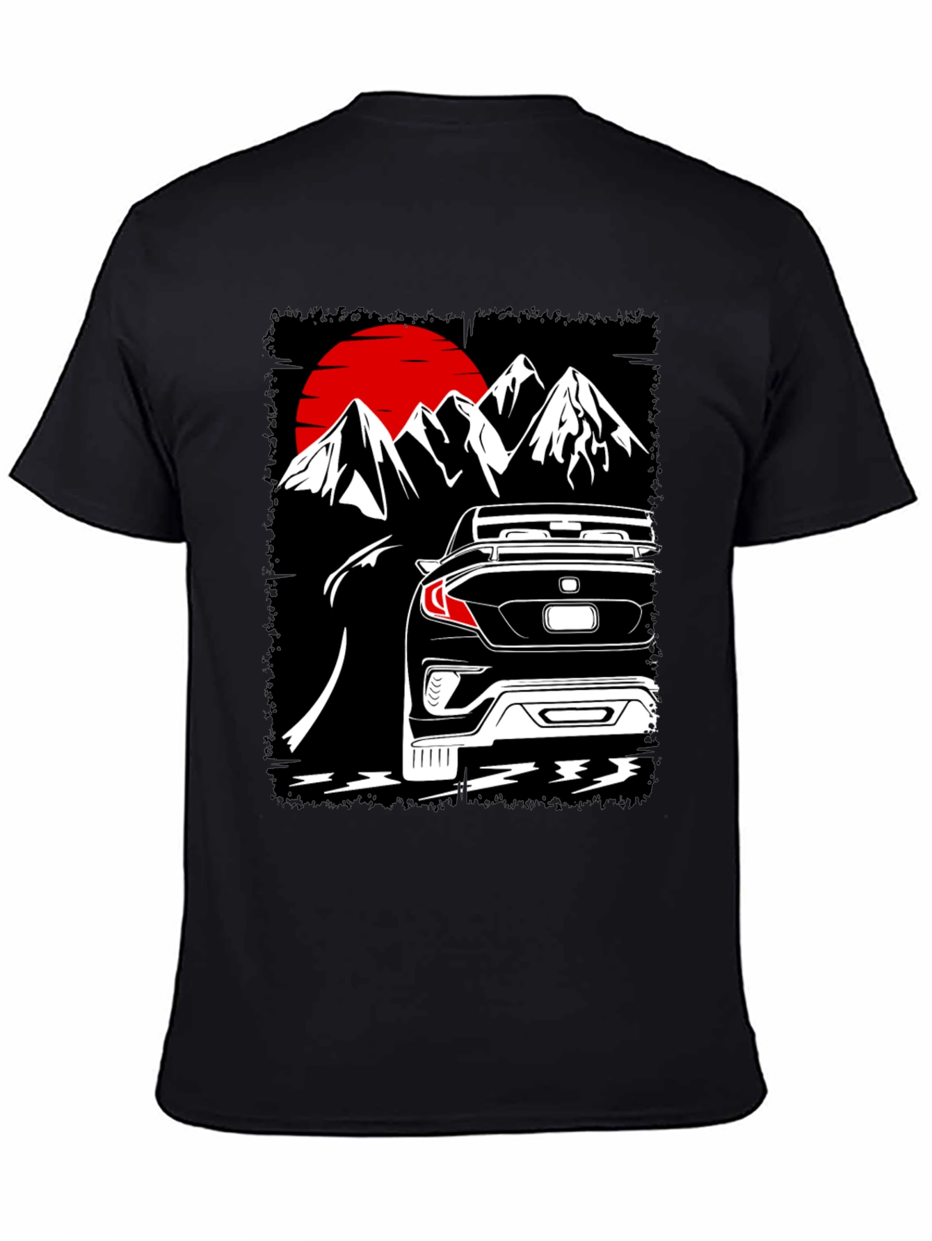 Mountain Car Graphic Tee - Black