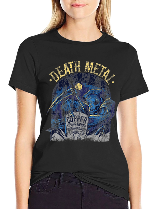 Death Metal Grim Reaper Graphic T-Shirt