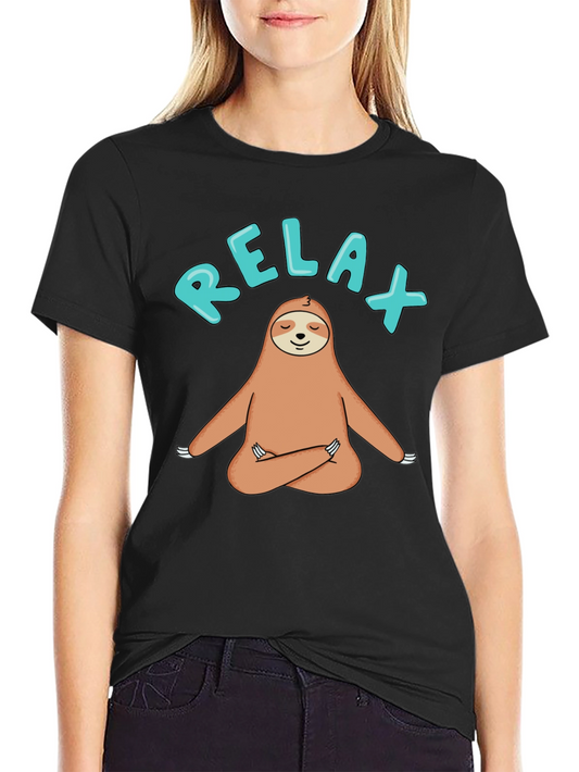 Relax Sloth Meditation T-Shirt - Funny Yoga Tee