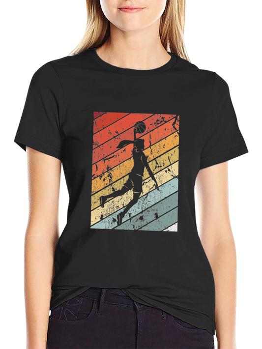 Retro Basketball Dunk T-Shirt - Vintage Style