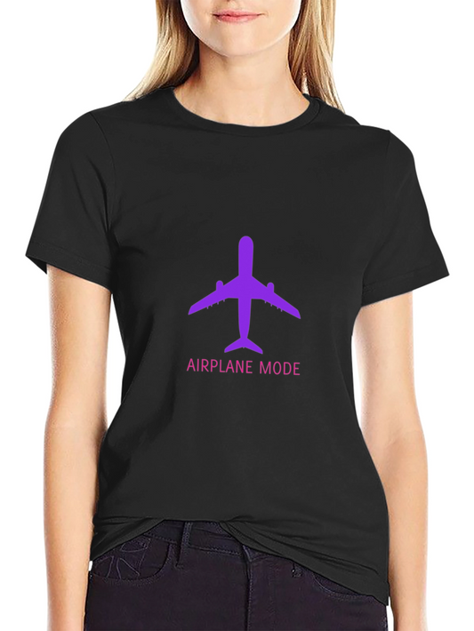 Airplane Mode Graphic T-Shirt - Black