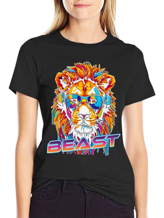 Cool Lion Beast Graphic Tee