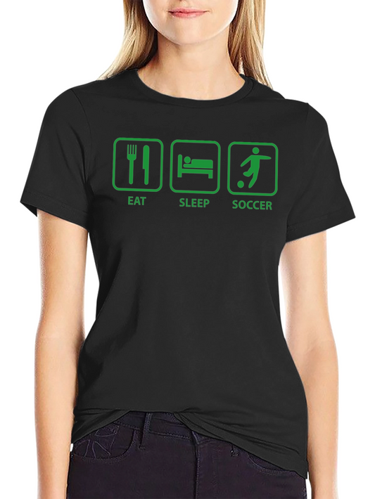 Eat Sleep Soccer T-Shirt - Black