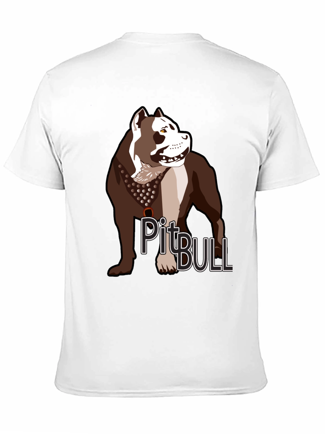 Pitbull Dog Graphic T-Shirt - Casual Crew Neck Tee