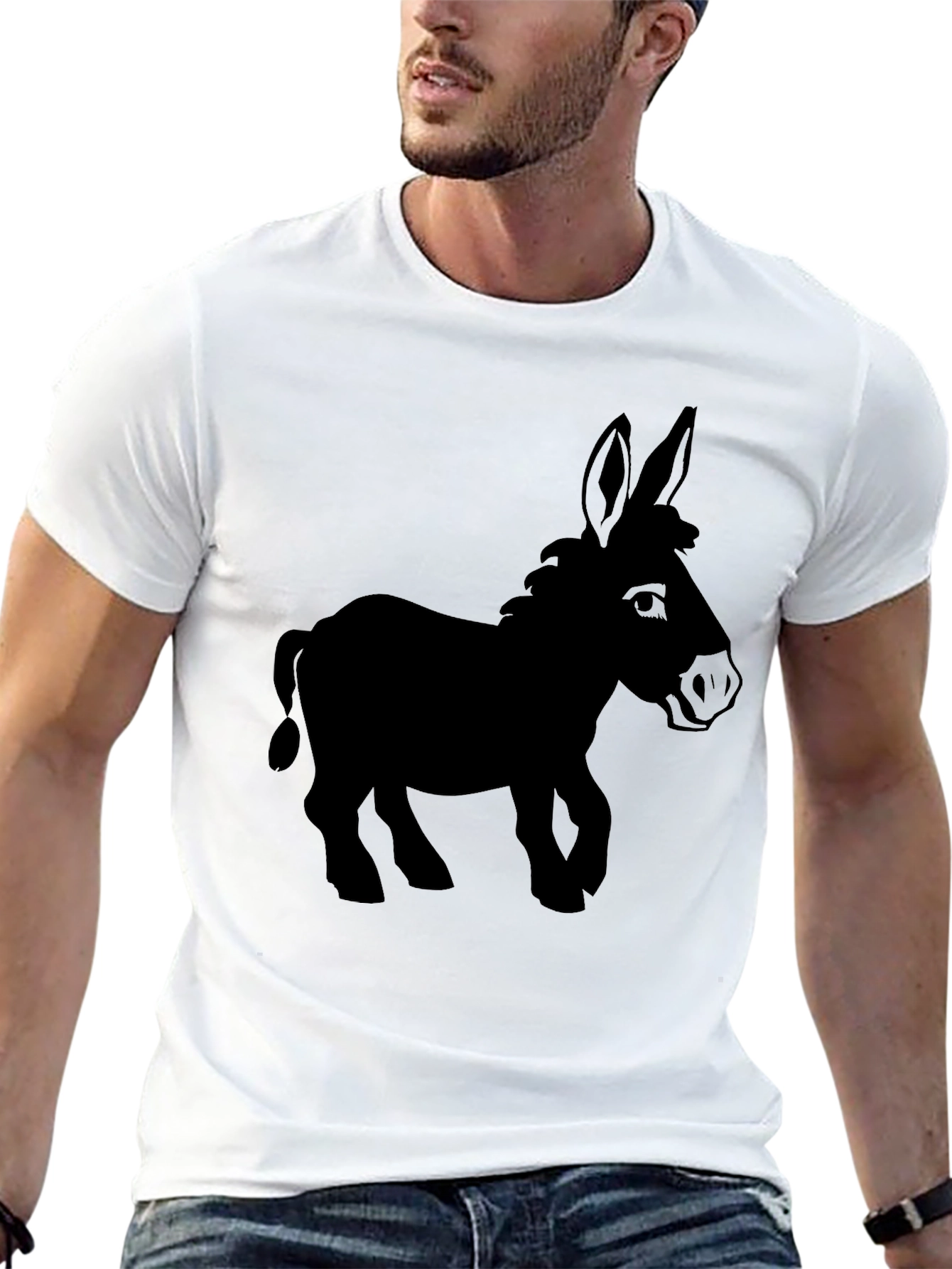 Donkey Silhouette Graphic T-Shirt