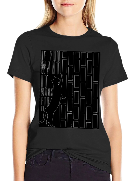 Motivational Cat T-Shirt - Work for It