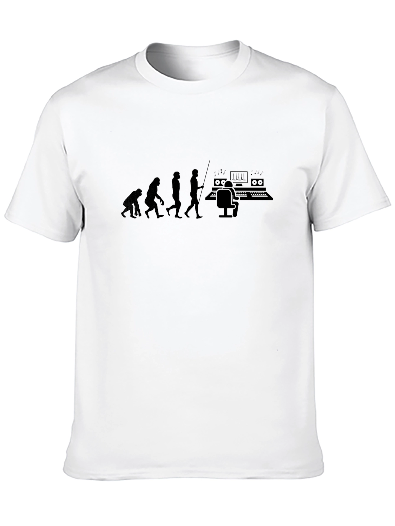 Evolution of DJ T-Shirt - Black Cotton Tee