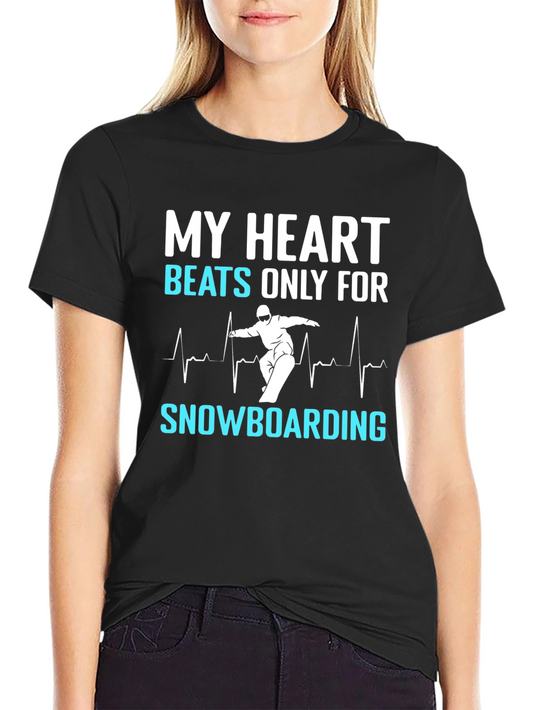 My Heart Beats for Snowboarding T-Shirt