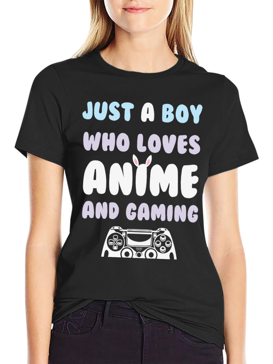 Boys Anime & Gaming T-Shirt - Just a Boy Who Loves