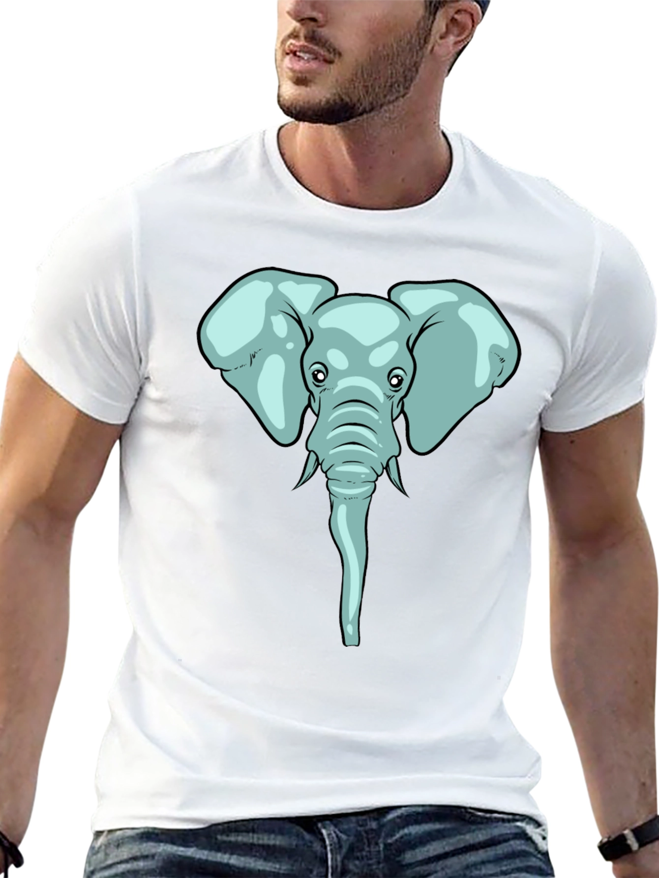 Elephant Graphic Tee - Soft Cotton Blend