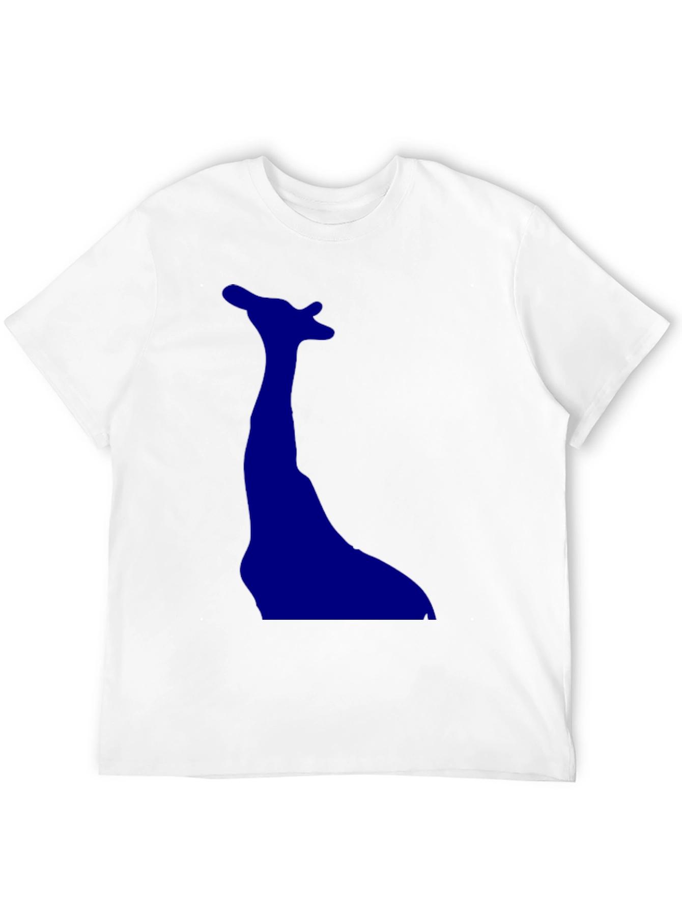 Giraffe Silhouette Graphic Tee - Black Cotton T-Shirt