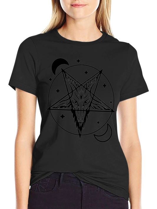 Baphomet Pentagram Graphic Tee - Occult T-Shirt