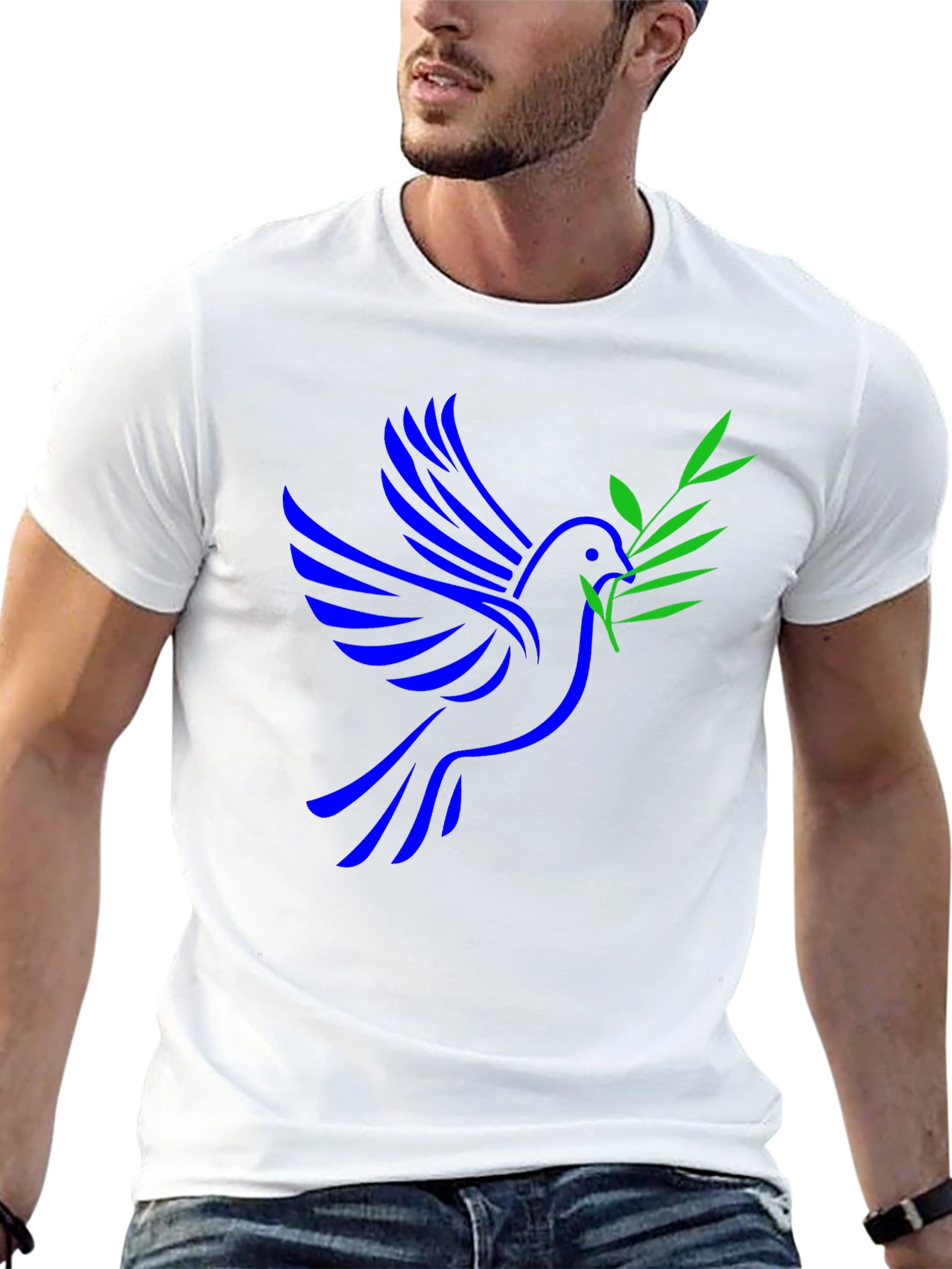 Peace Dove Graphic Black T-Shirt