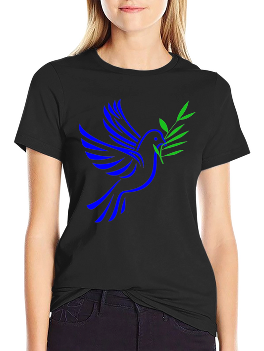 Peace Dove Graphic Black T-Shirt