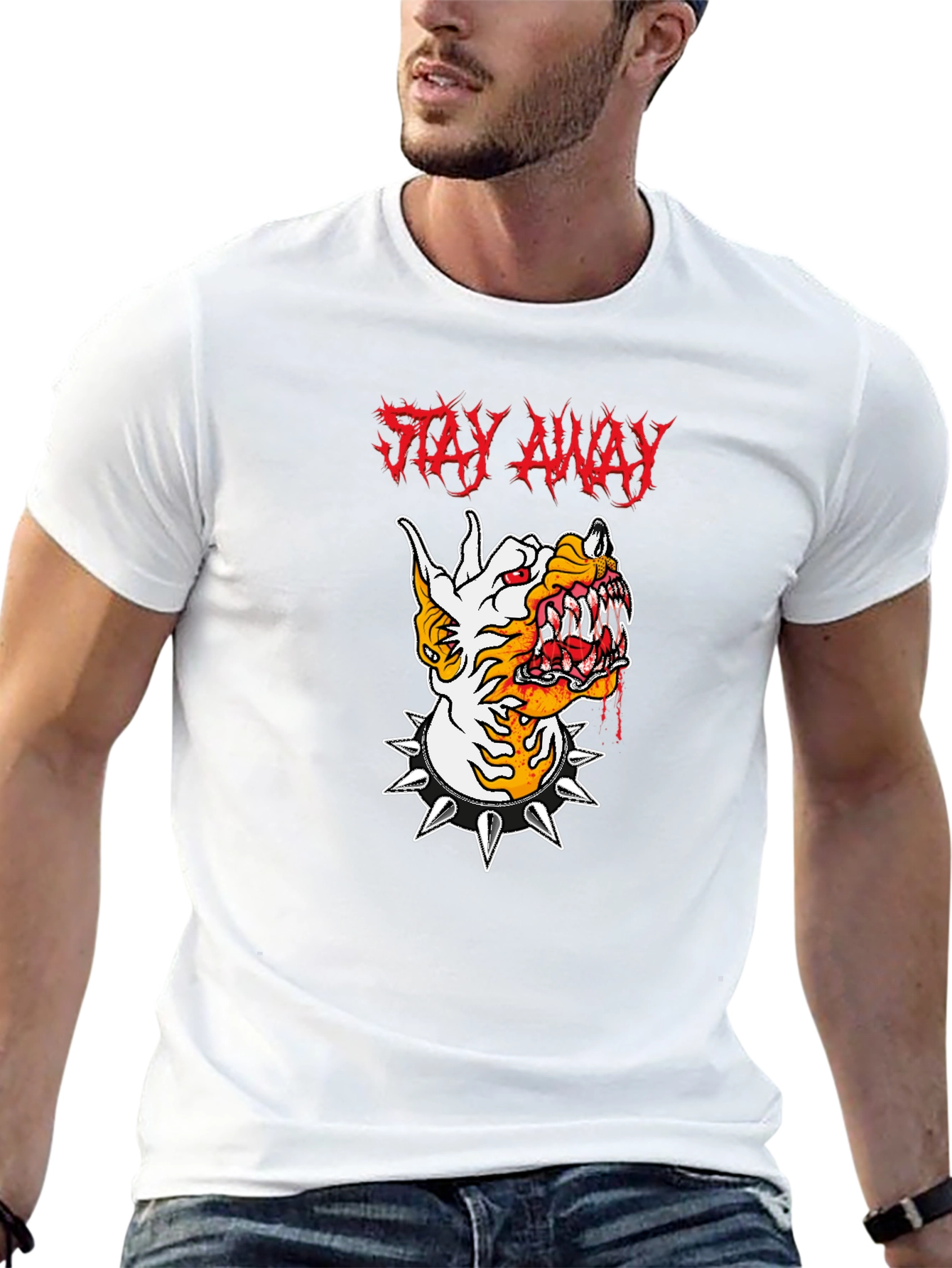Stay Away Graphic Tee - Mens Black T-Shirt