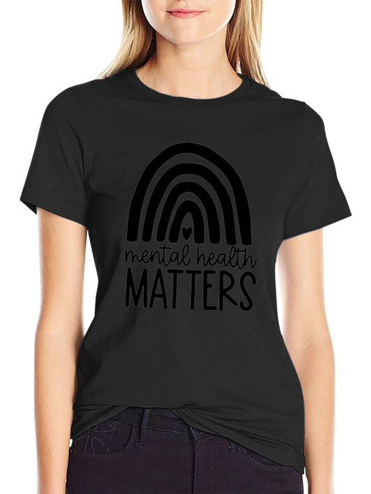Mental Health Matters T-Shirt - Black Crew Neck