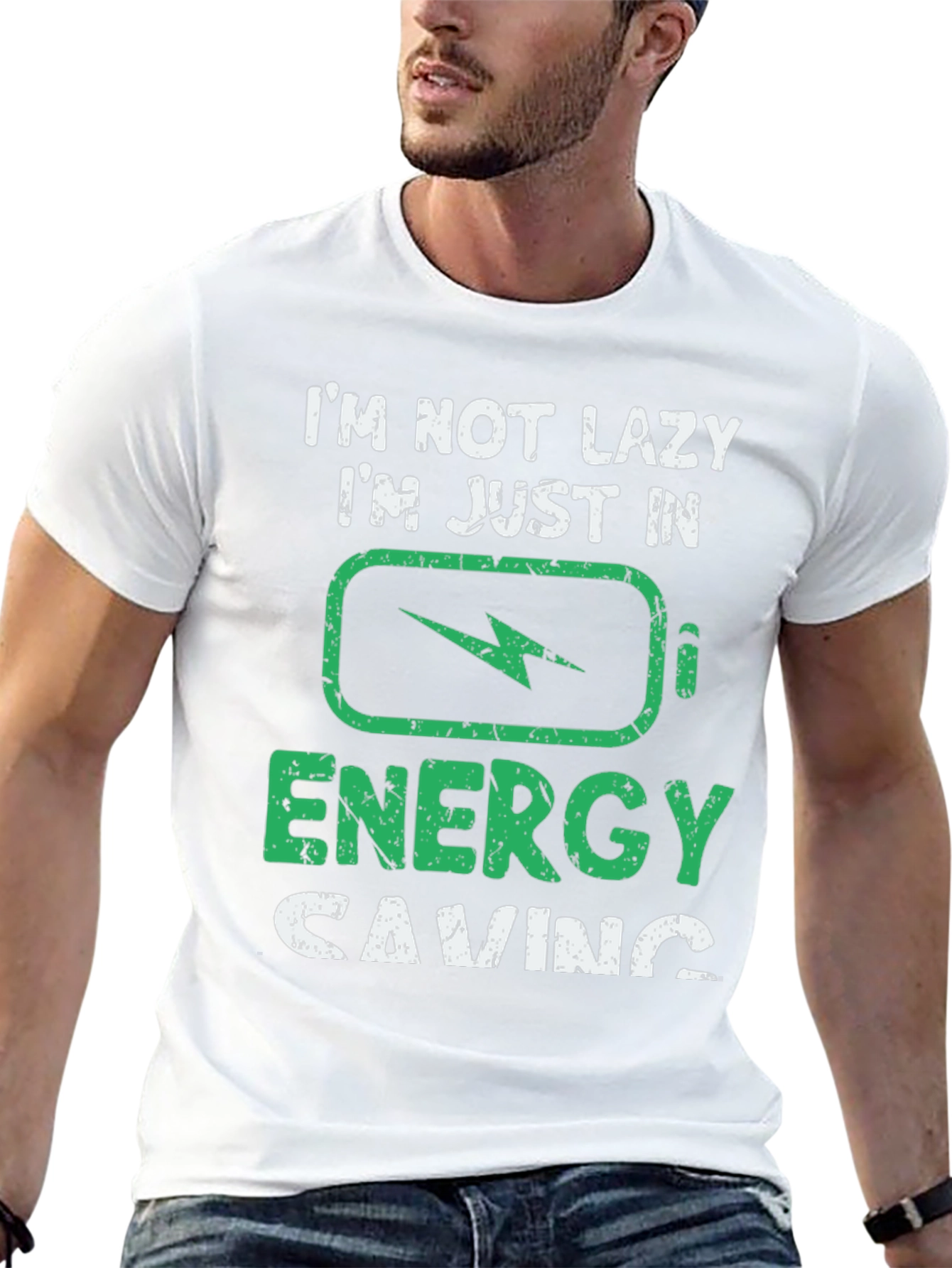 Funny Energy Saving Graphic T-Shirt