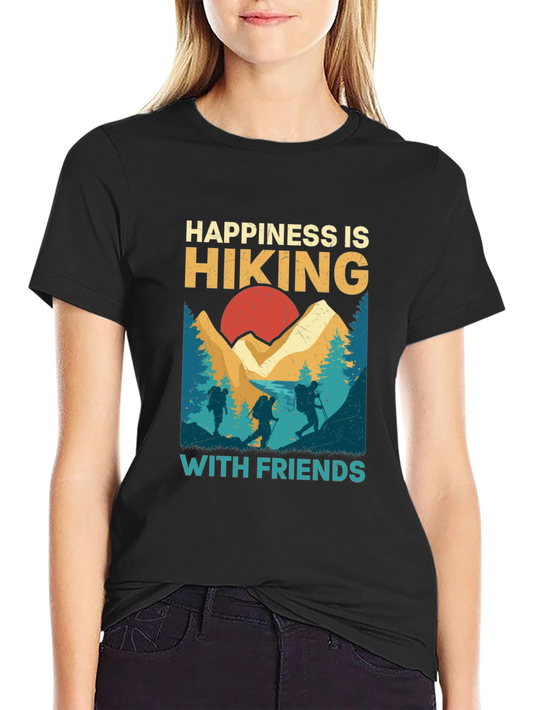 Happiness is Hiking with Friends Graphic Tee