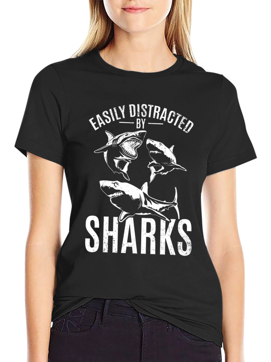 Easily Distracted by Sharks Graphic Tee