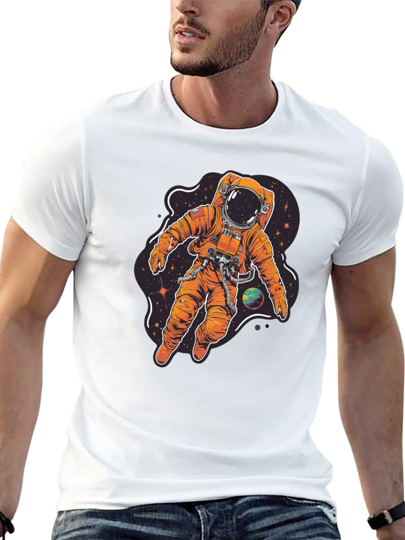 Astronaut in Space Graphic Tee