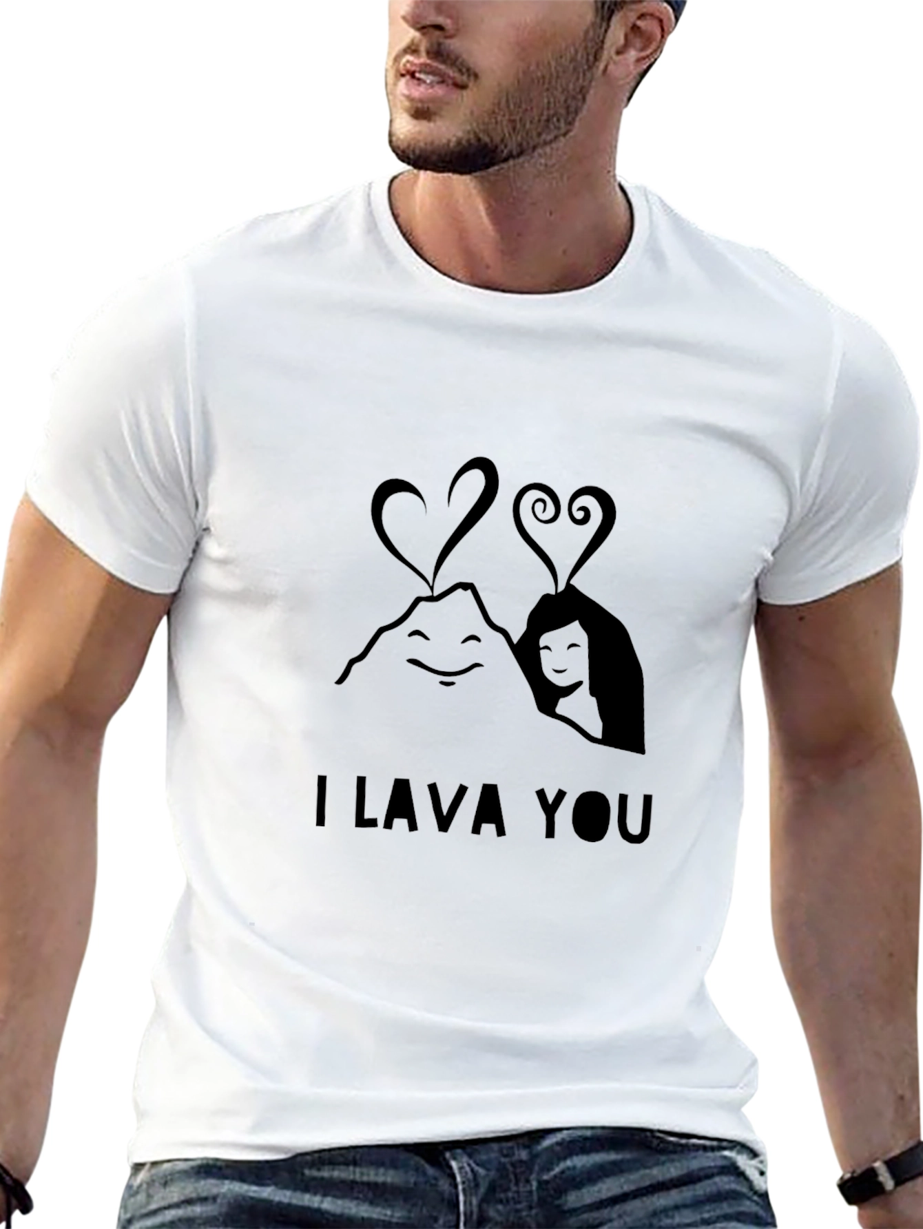 I Lava You Graphic Tee - Soft Black T-Shirt