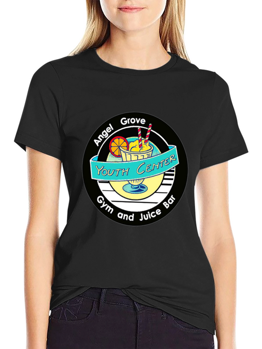 Angel Grove Youth Center Gym & Juice Bar Black Tee