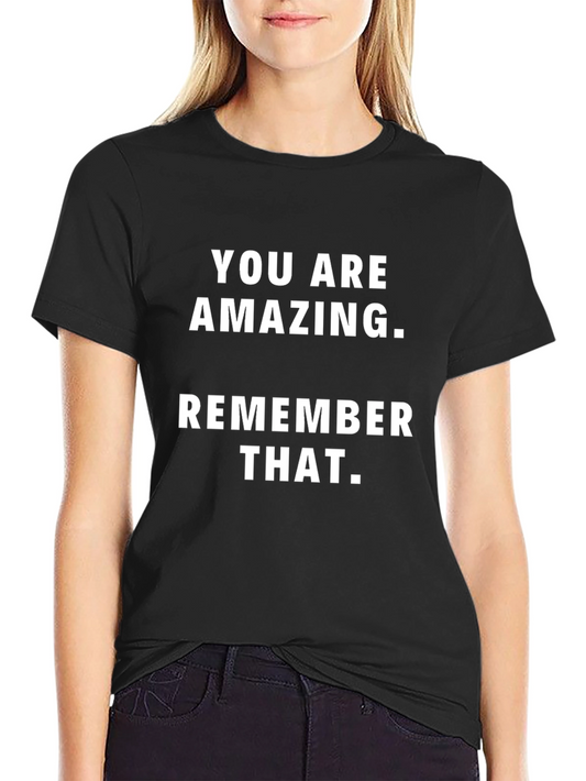 Amazing Reminder Graphic Tee - Black