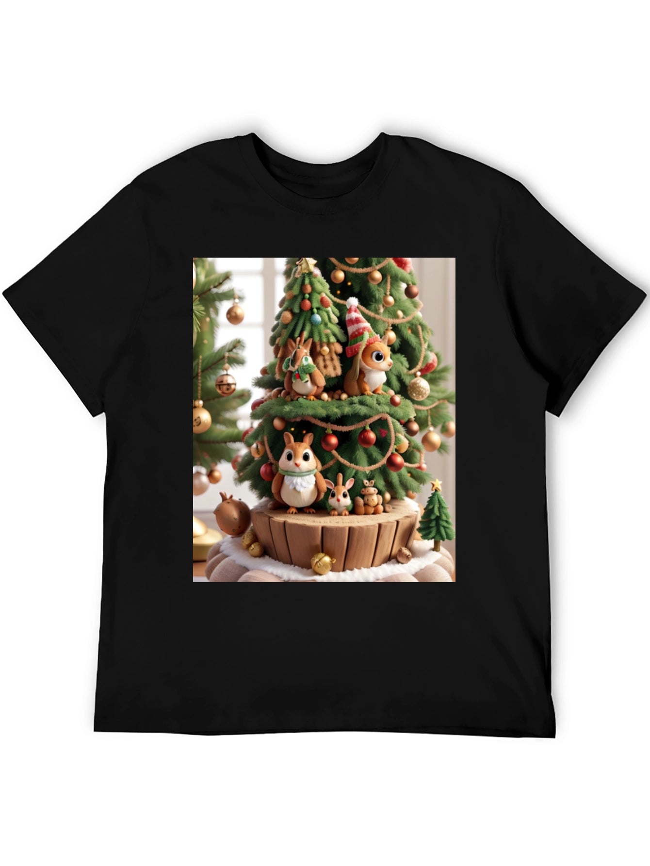 Festive Squirrel Christmas Tree T-Shirt