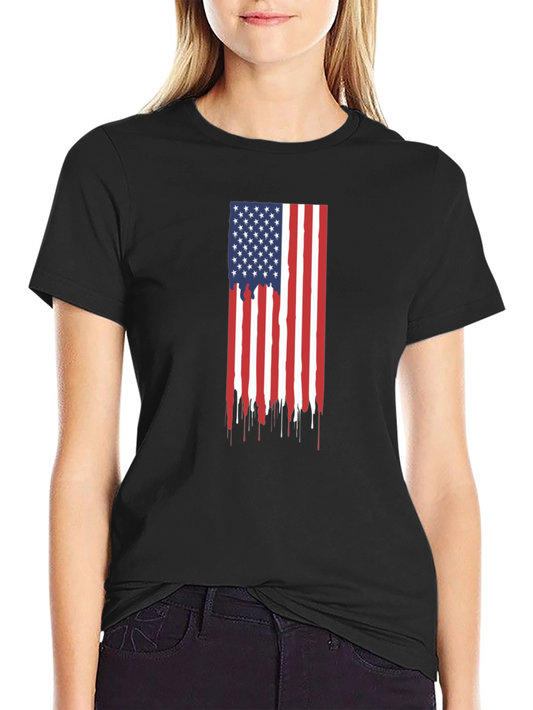 American Flag Drip Graphic Tee