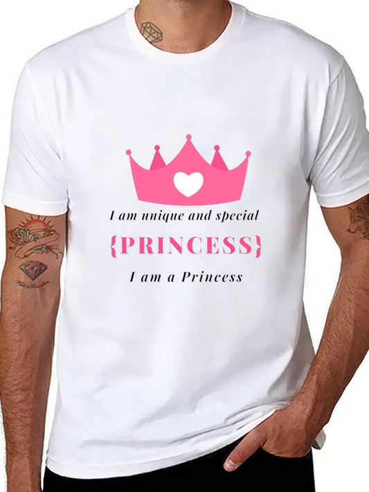 Unique Princess Graphic Tee - Black
