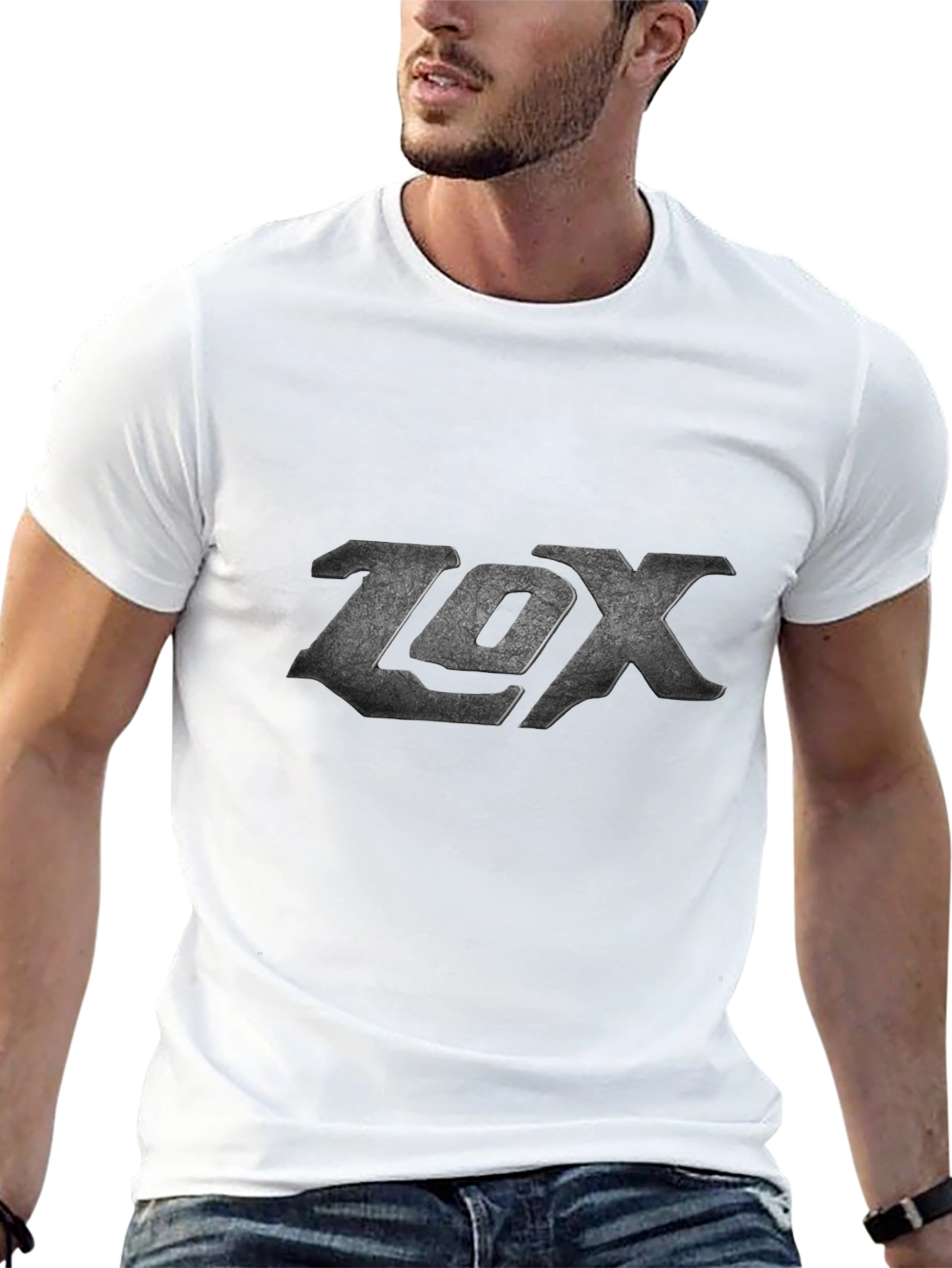 LOX Graphic Print Black T-Shirt