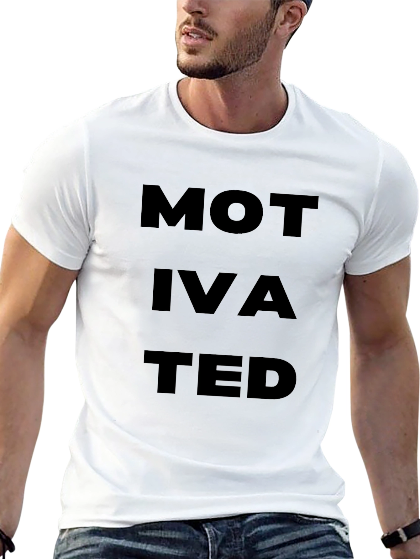 Motivated Graphic Tee - Black Cotton Casual Shirt