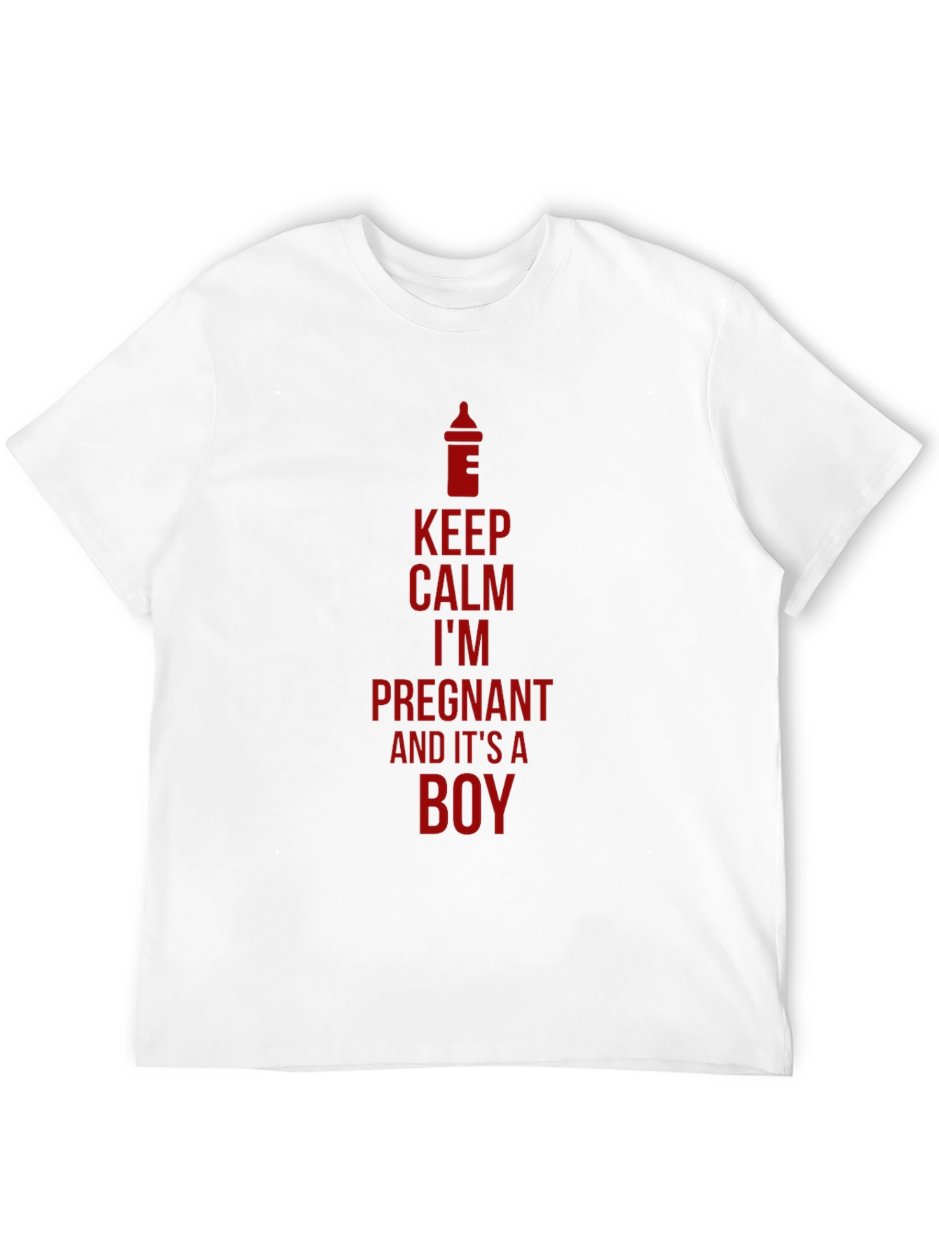 Keep Calm Im Pregnant Boy Black T-Shirt