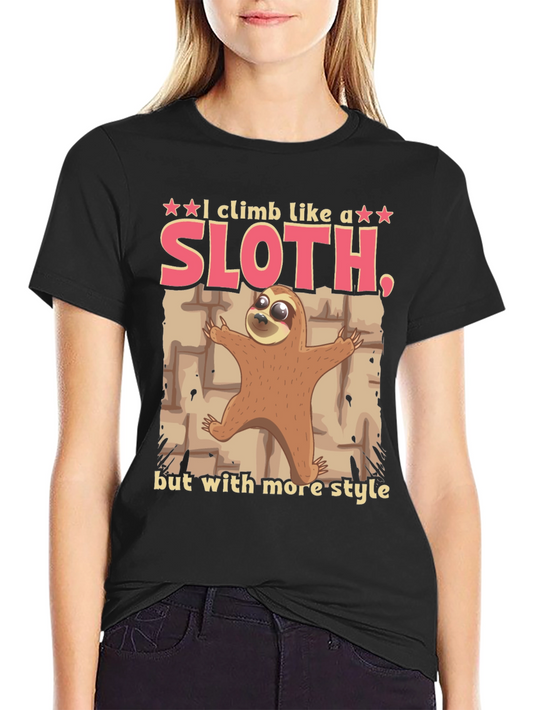 Funny Sloth Climbing Style T-Shirt