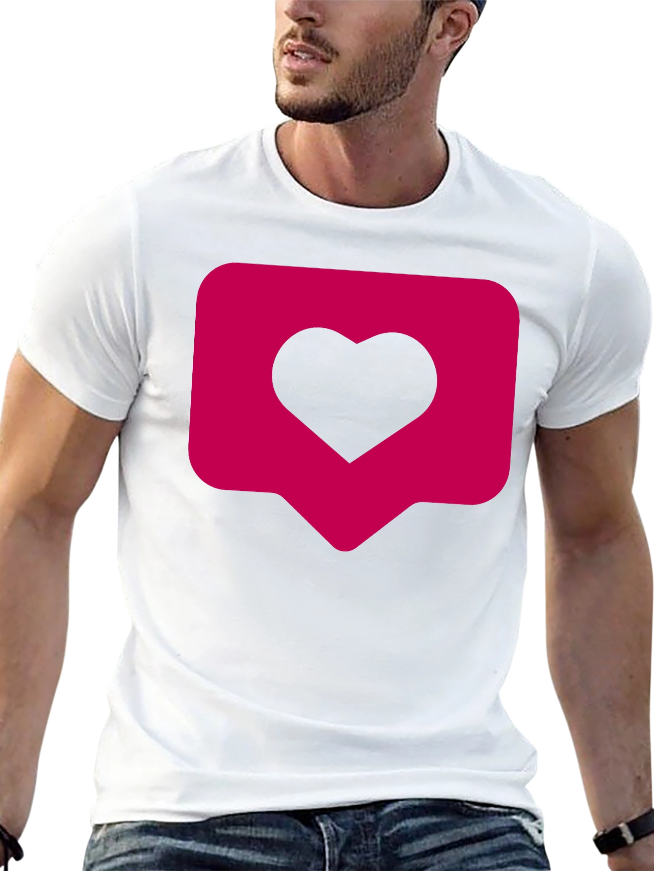 Heart Bubble Black T-Shirt