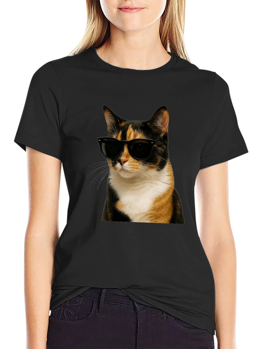 Cool Cat Graphic T-Shirt - Black