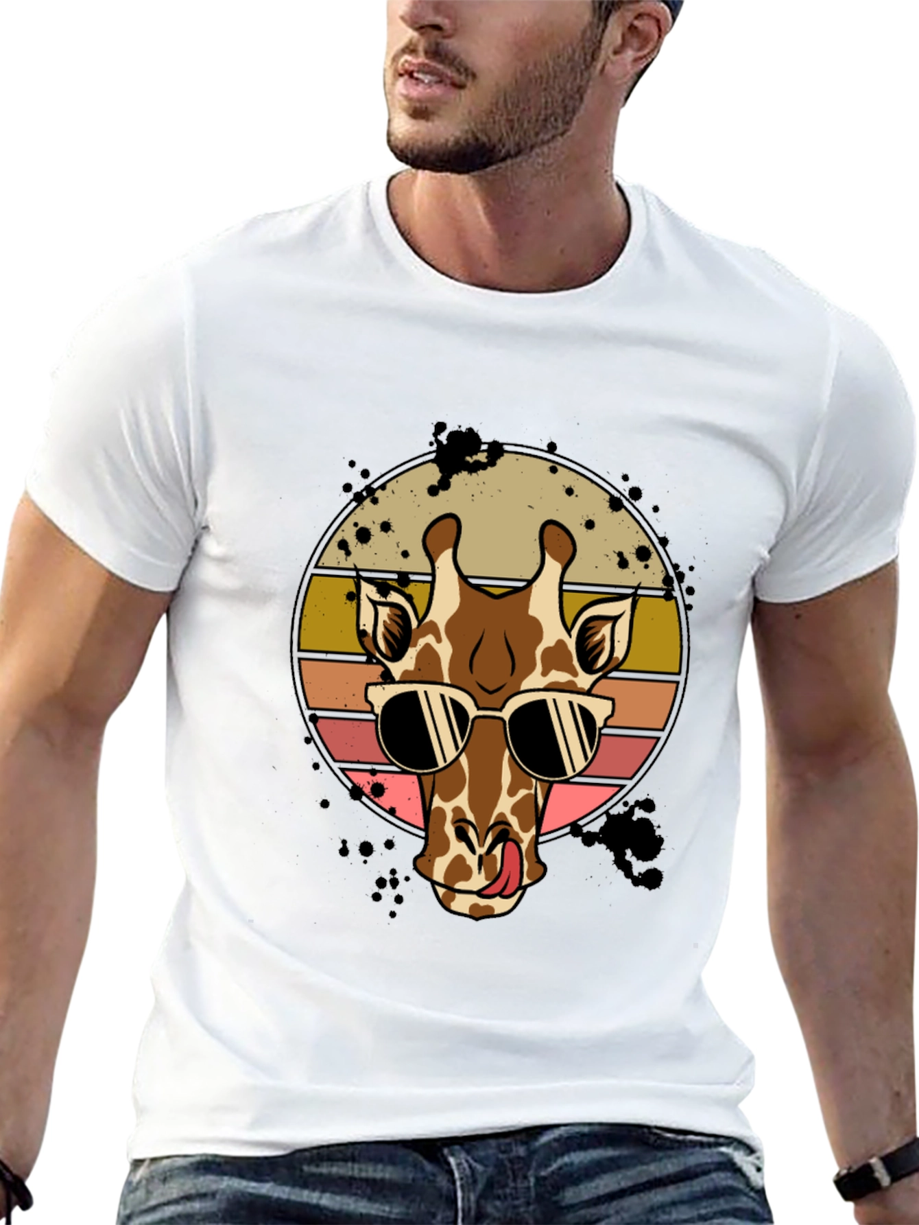 Cool Giraffe T-Shirt - Trendy Animal Graphic Tee