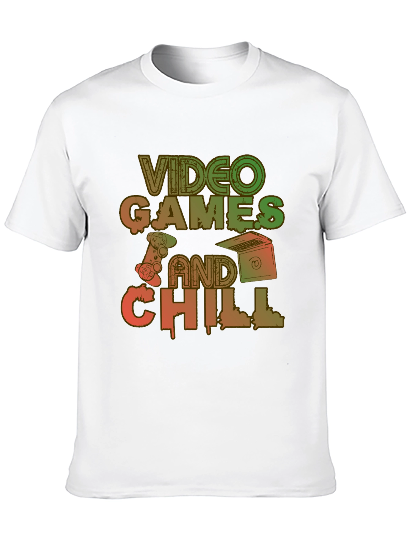 Video Games and Chill Black Graphic Tee